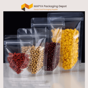 Full Clear Stand Up Pouch with Zip Lock Resealable Plastic Pouch Packaging Bag with Ziplock